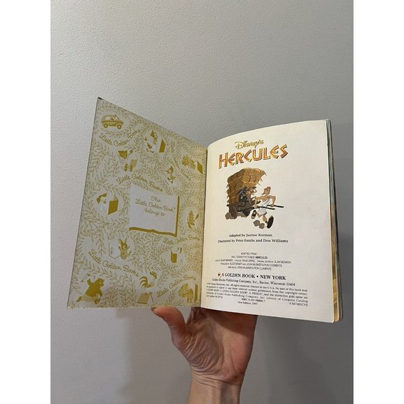 Disney Hercules Little Golden Book First Edition 1997 Greek Myth - Picture 7 of 10